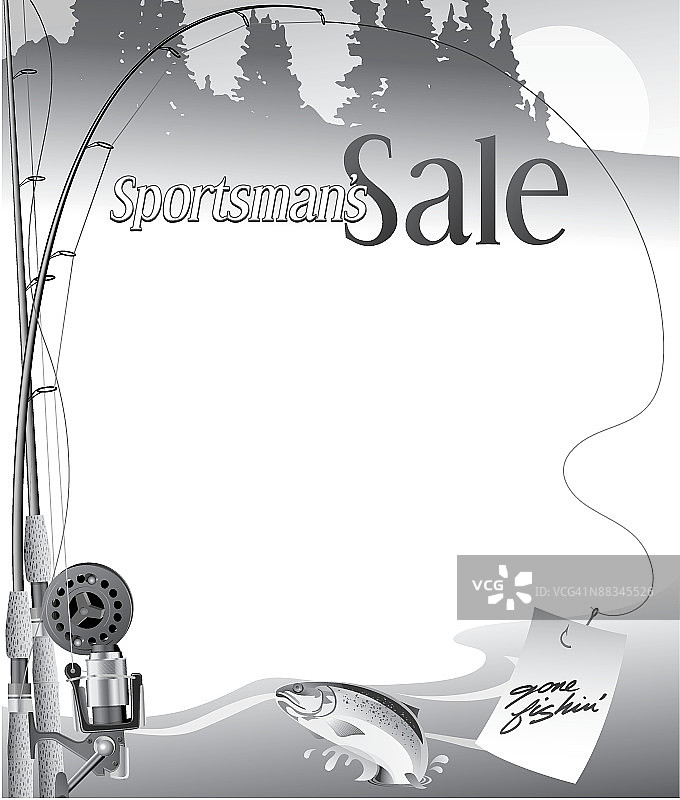边框，标题，运动商品促销，渔具边框图片素材