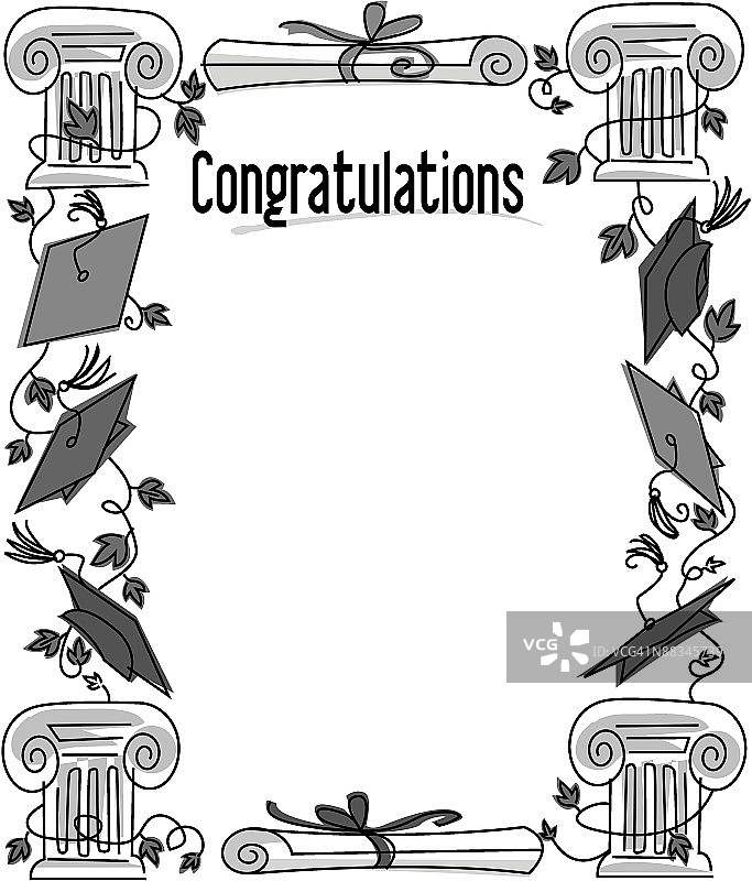边框标题毕业恭喜框架图片素材