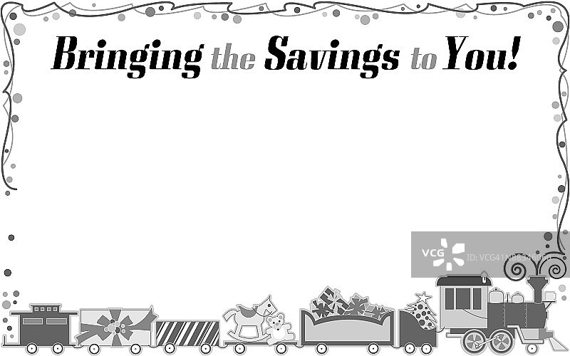 边框，标题，圣诞火车框架优惠图片素材