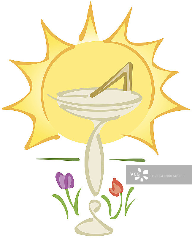 花园日晷图片素材