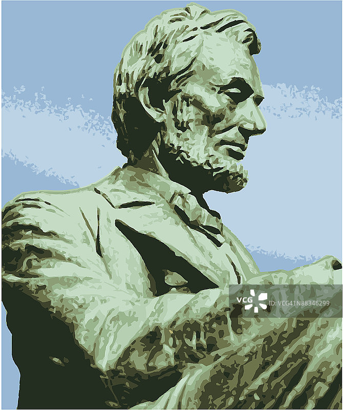 亚伯拉罕·林肯彩色照片图片素材