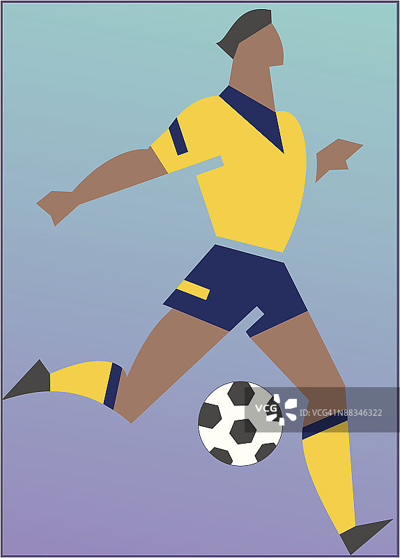 男孩踢足球图片素材