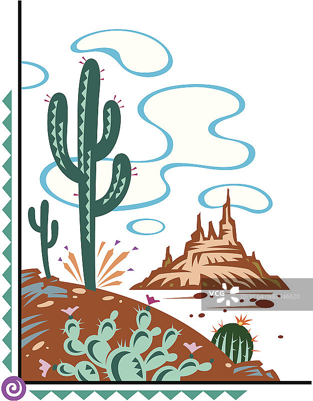 沙漠景观分层颜色图片素材