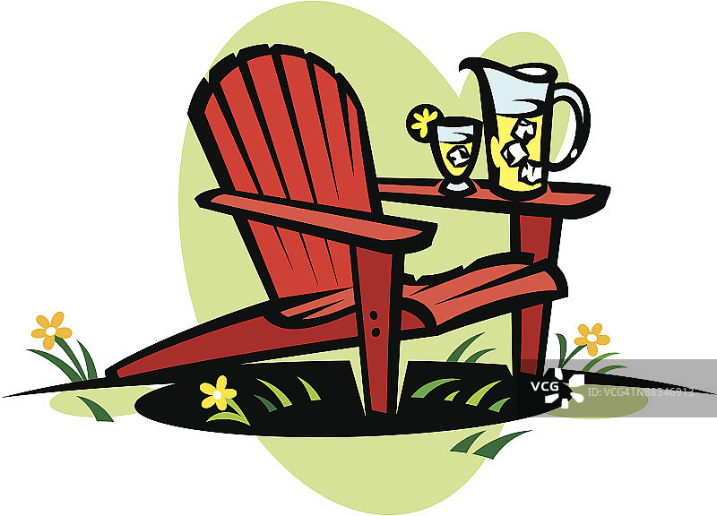 彩色阿迪朗达克椅图片素材