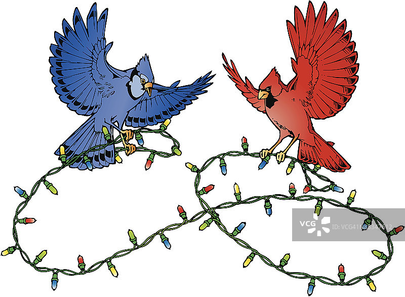 红雀在闪烁的灯光中飞翔，彩色图片素材