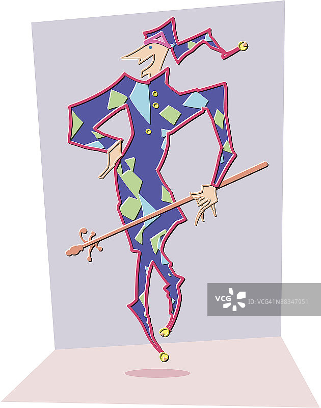 小丑彩色增强版（黑白版亦有提供）图片素材