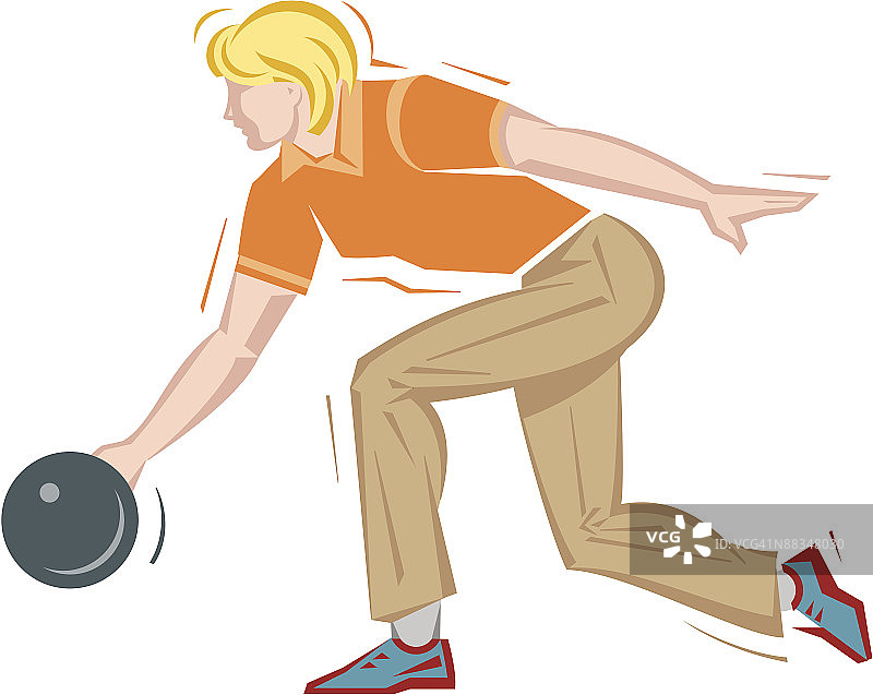 女人在玩保龄球图片素材