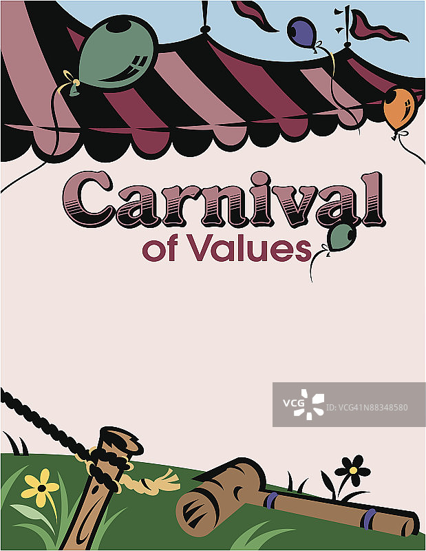 彩色马戏团帐篷嘉年华横幅图片素材