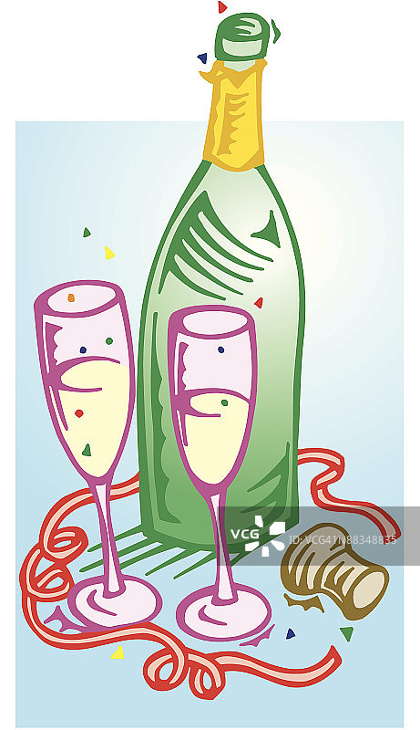 香槟酒杯庆祝干杯图片素材