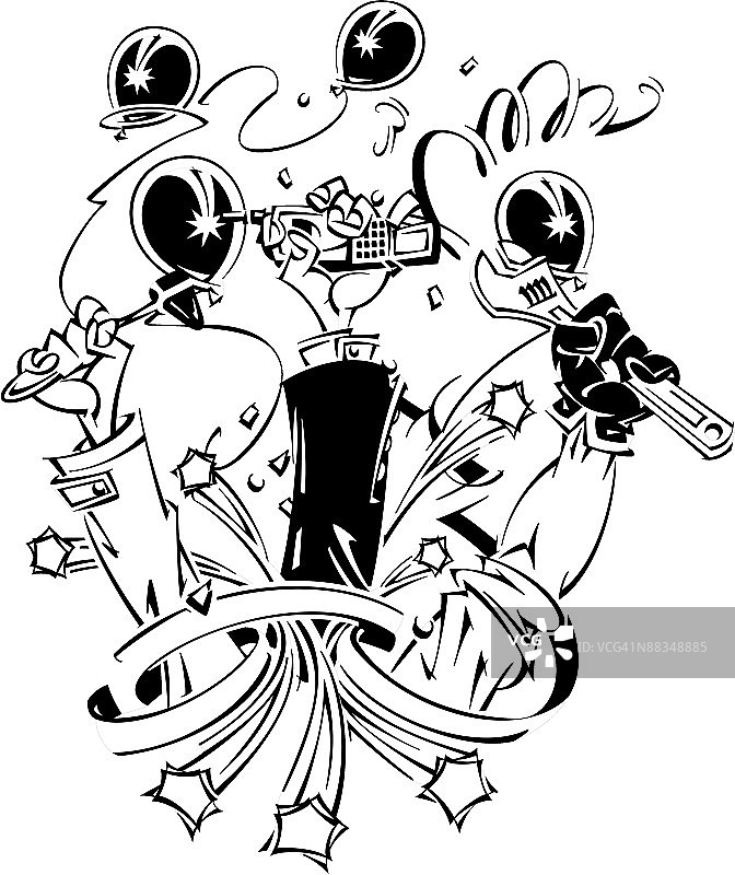 手持工作工具，元素组合图片素材