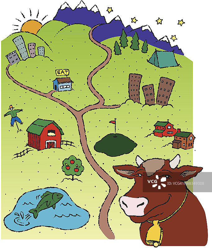 风格化地图图片素材