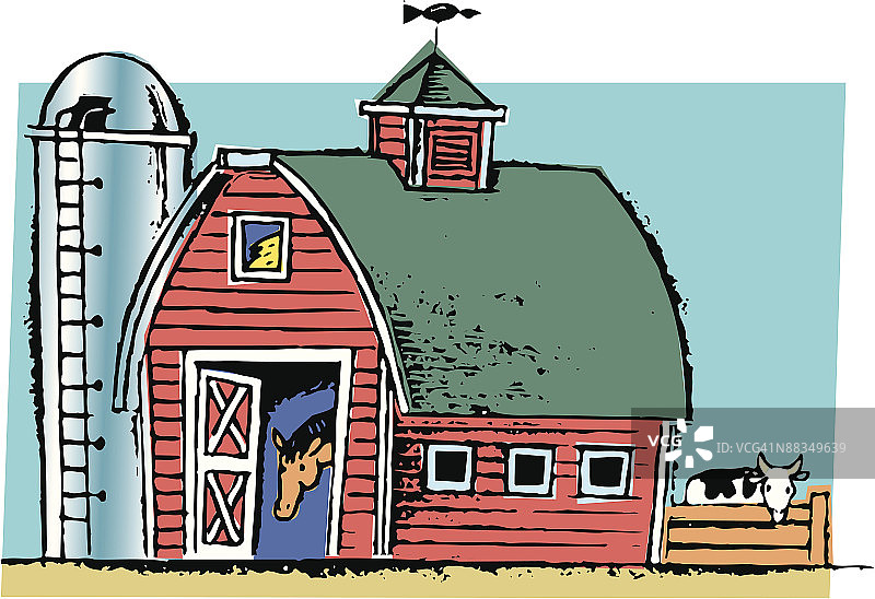 彩色谷仓图片素材