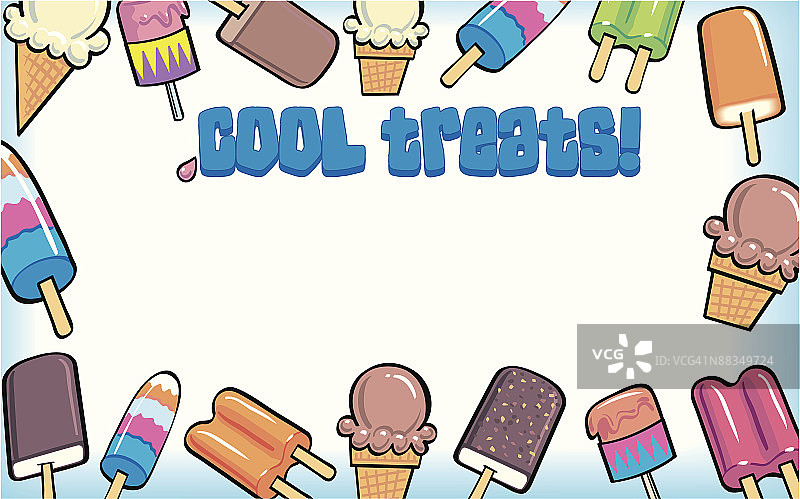冷饮甜点广告边框图片素材