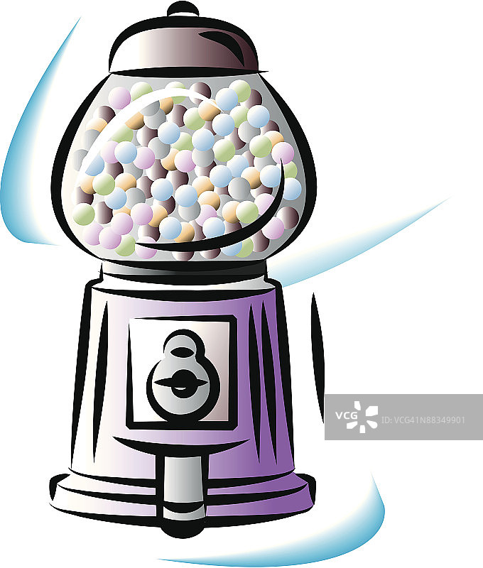 彩色泡泡糖机图片素材