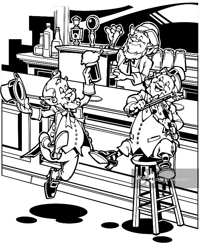 酒吧里的矮精灵图片素材