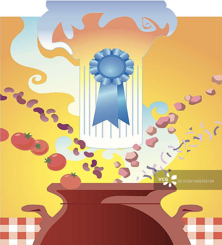 辣椒烹饪比赛蒙太奇彩色图片素材