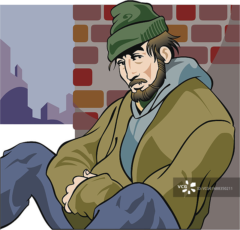 无家可归的男人图片素材