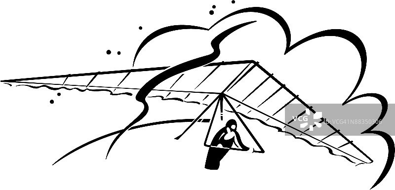 悬挂式滑翔机图片素材