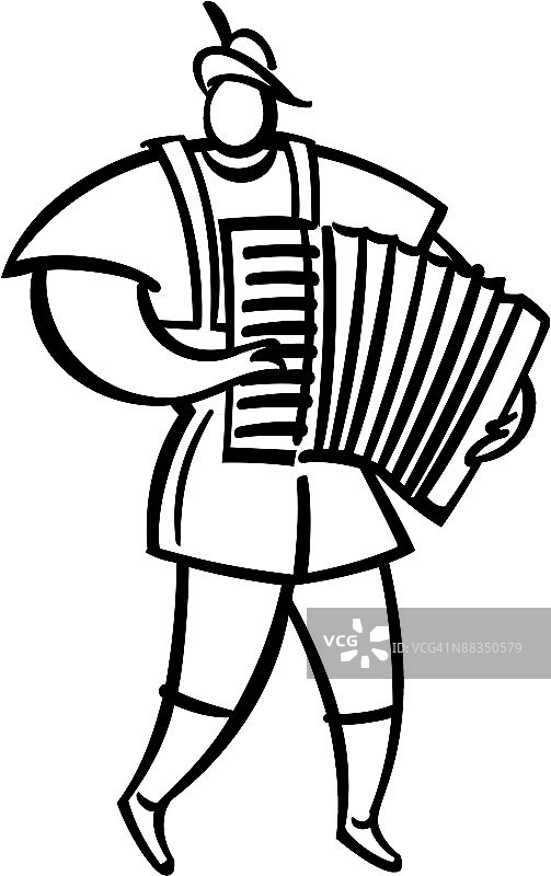 手风琴演奏者图片素材