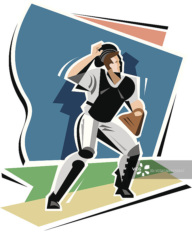 彩色接球手图片素材