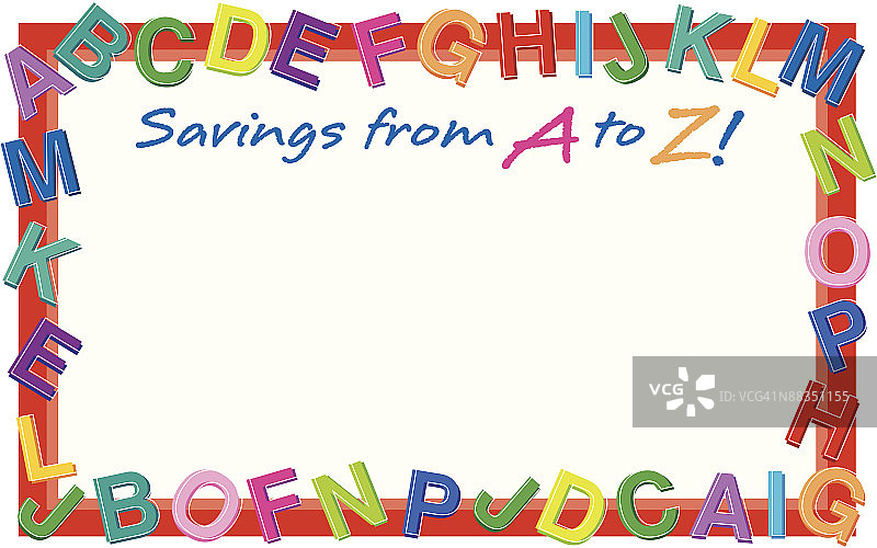 边框标题字母优惠字母表图片素材