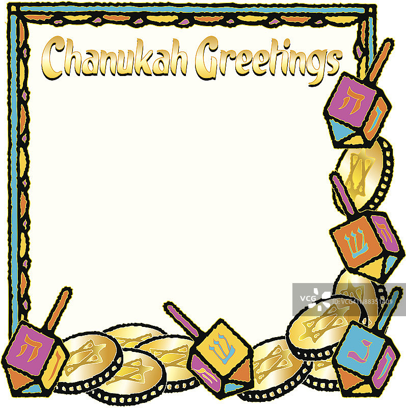 光明节祝福框架边框图片素材