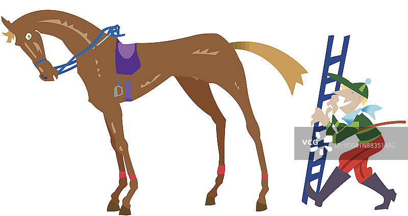 赛马骑师彩色素材图片素材