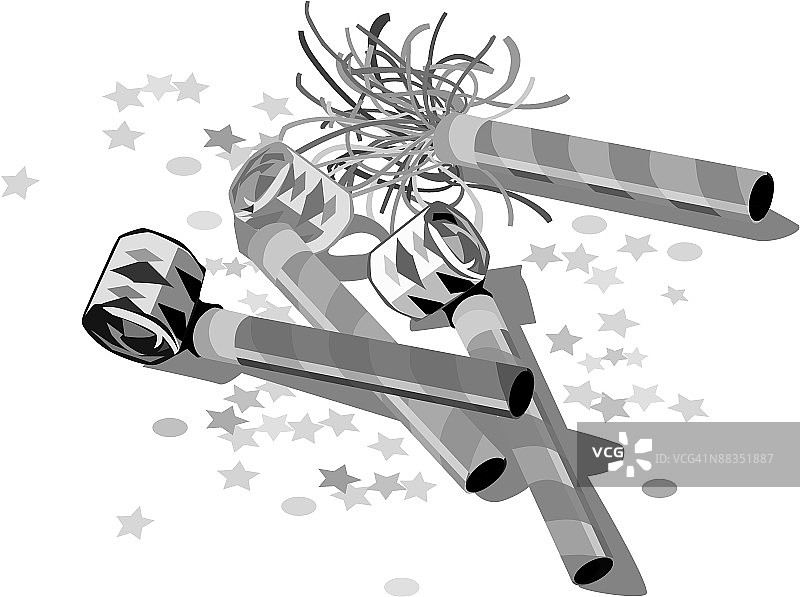 五彩纸屑（灰度，分组元素）图片素材