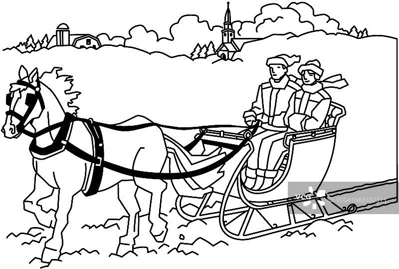 雪橇之旅图片素材