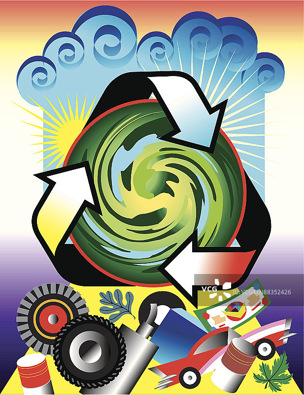 回收颜色图片素材