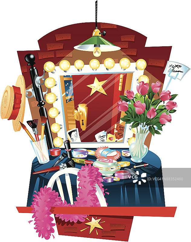 剧院蒙太奇，入场券，XOXO，彩色，分组元素图片素材