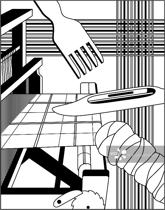 纺织蒙太奇，分组元素图片素材