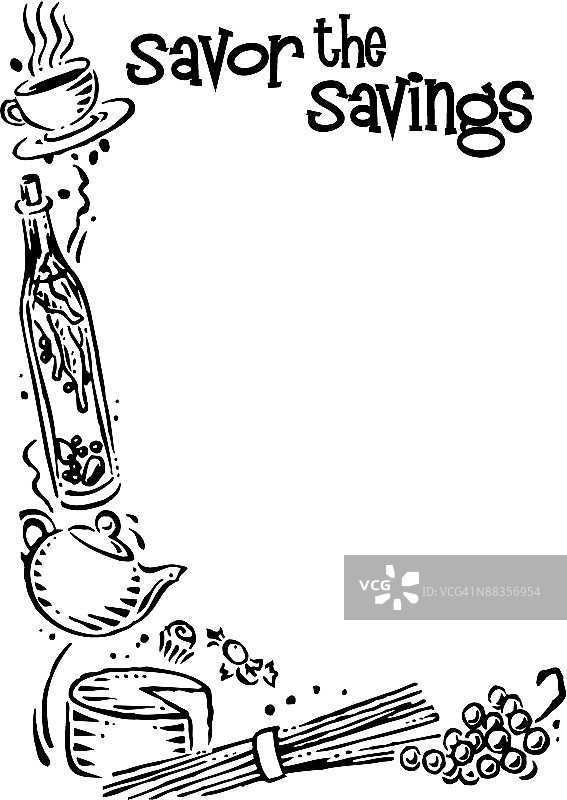 美味食品优惠边框图片素材