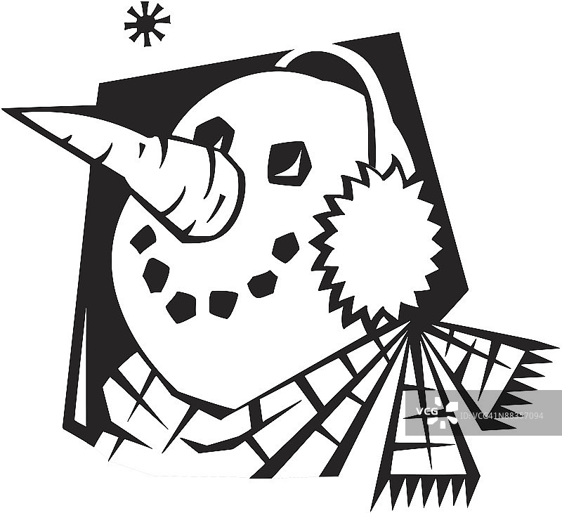 雪人头部组合元素，准备好过冬，玩雪的乐趣图片素材