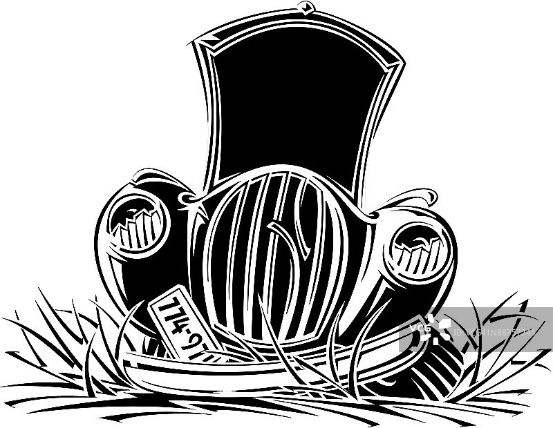 废弃的老旧汽车图片素材