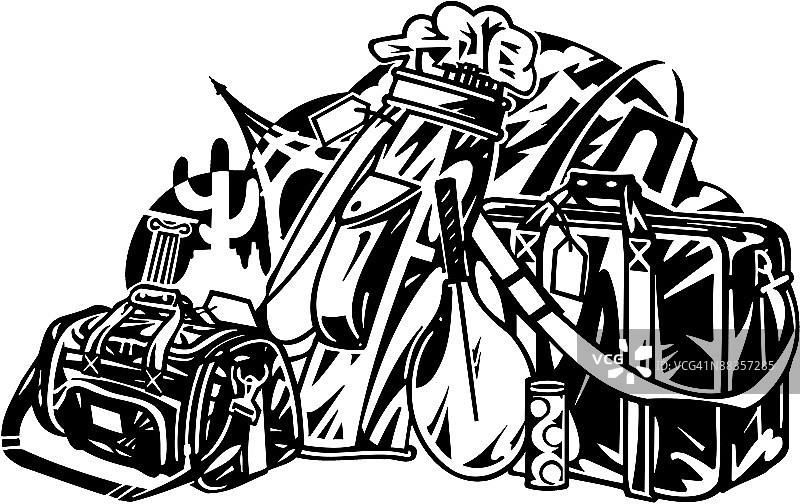 旅行蒙太奇图片素材