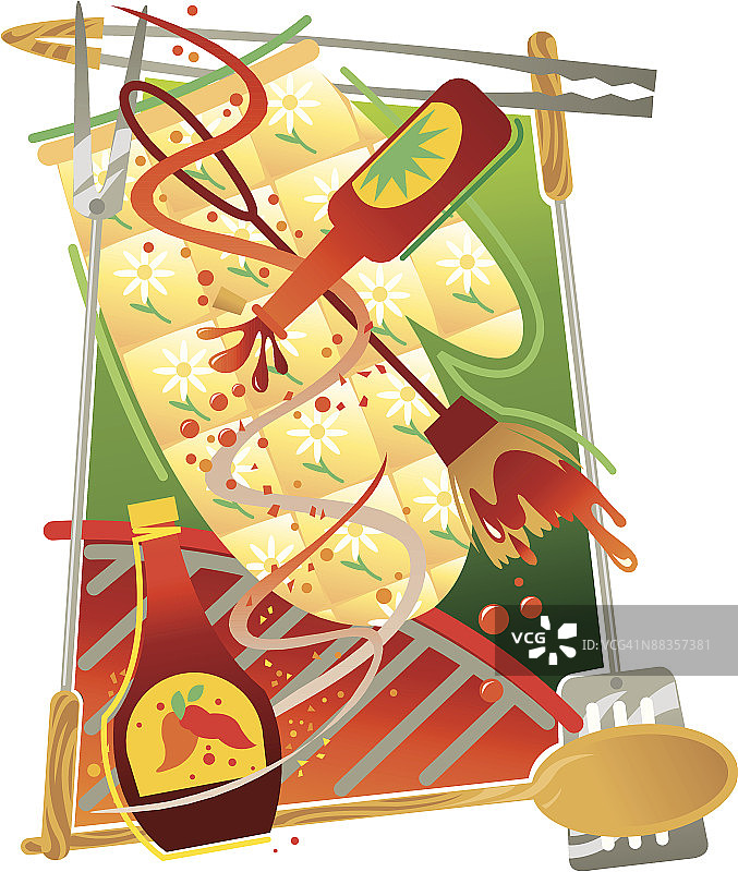 烧烤元素素材（Illustrator Ver. 5）图片素材