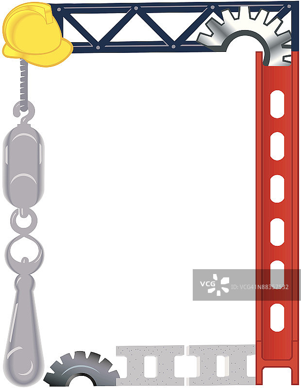 工业元素边框，彩色图片素材