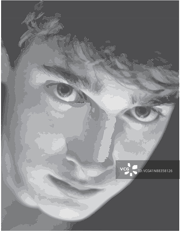 严肃男孩照片图片素材