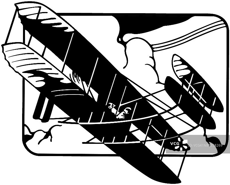 1900-1910年莱特兄弟飞机图片素材