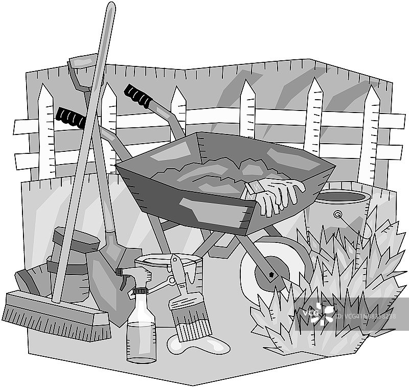 清洁和园艺用品图片素材