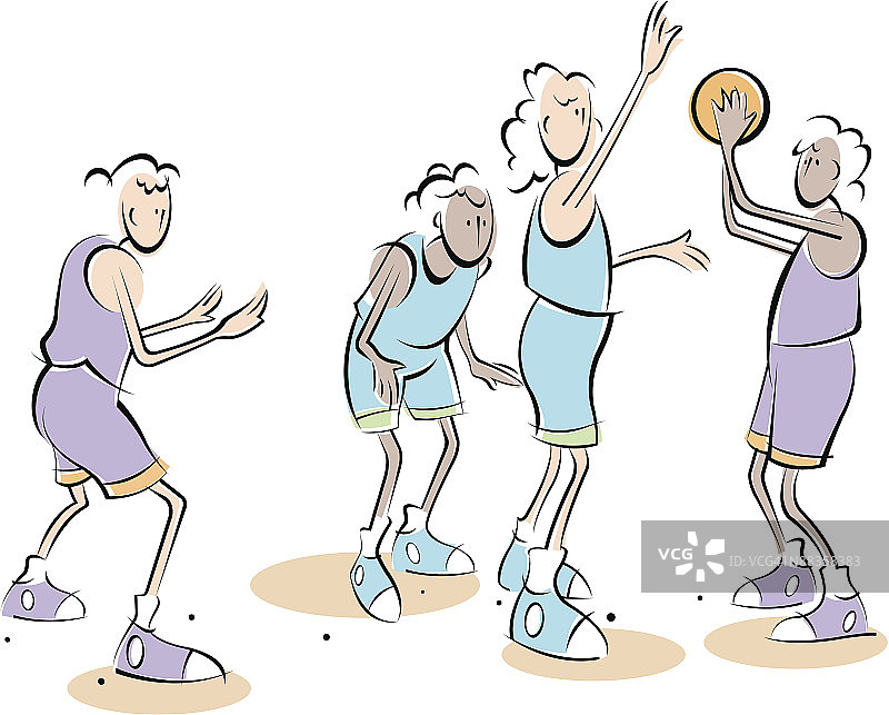 女孩们打篮球图片素材