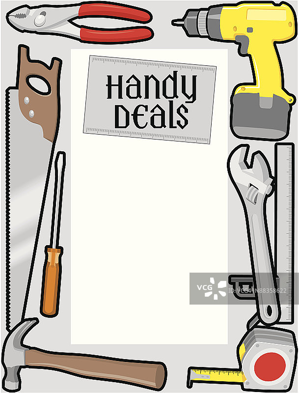 实用优惠标题边框与工具广告框图片素材