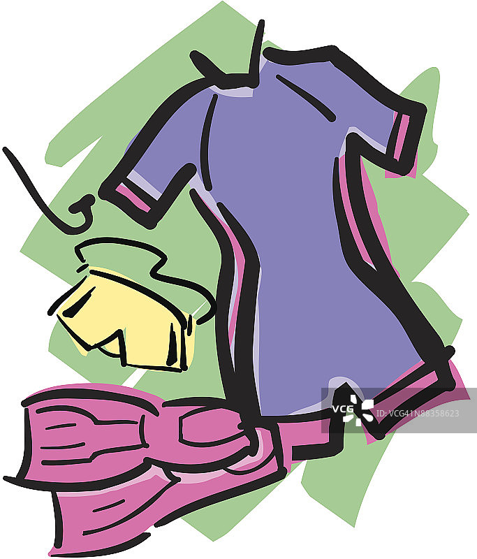 浮潜装备颜色分层图片素材