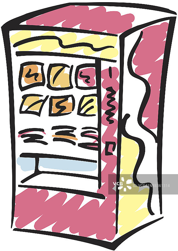 彩色自动售货机图片素材