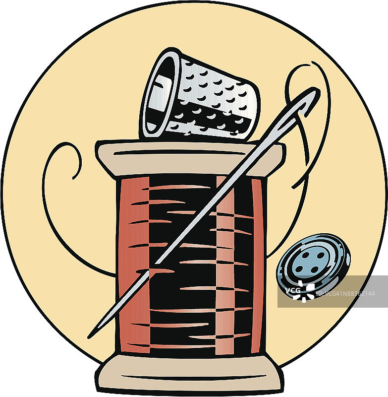 彩色缝纫元素图片素材