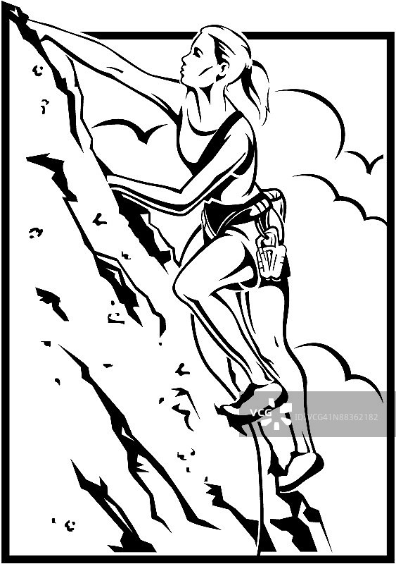 攀岩者 - 团结一致，做到最好图片素材