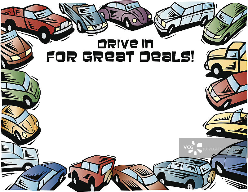 汽车优惠促销边框标题图片素材