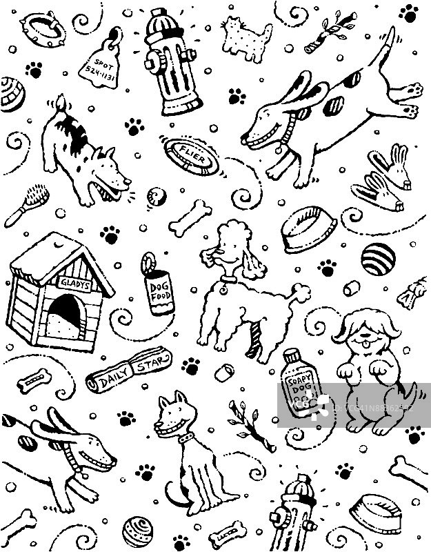 纹理，狗元素宣传单，狗粮图片素材