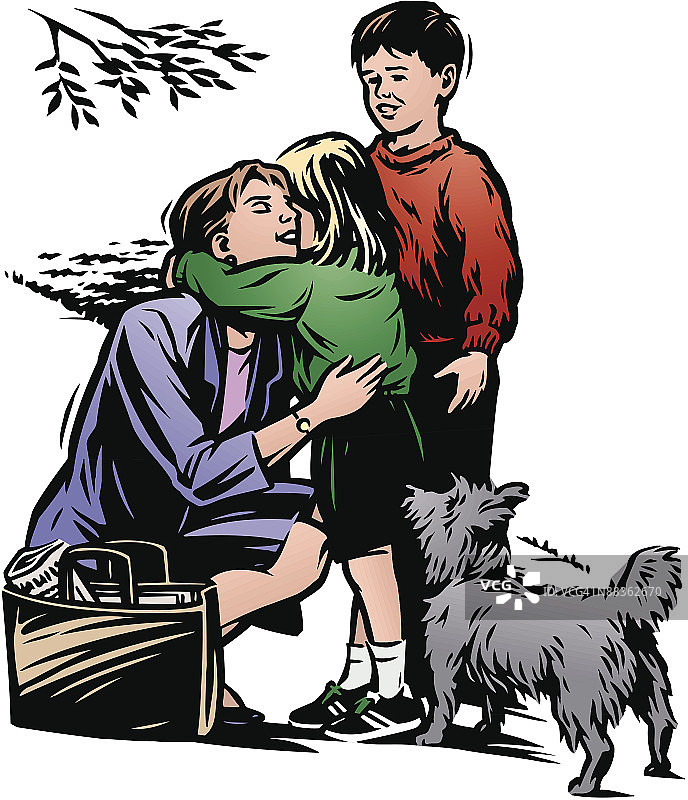 妈妈和孩子们图片素材